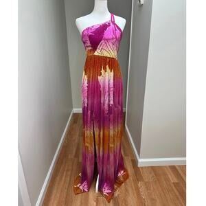 Dress The Population Meredith Metallic Ombré Plissé Gown size XS